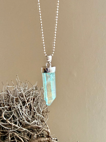 Aqua Aura · Anhänger Silber