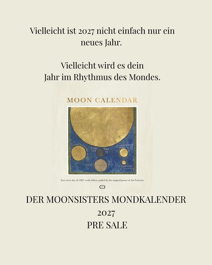 Moonsisters Mondkalender 2027 Deutsch – mit 3 Rohsteinen von HejLuna