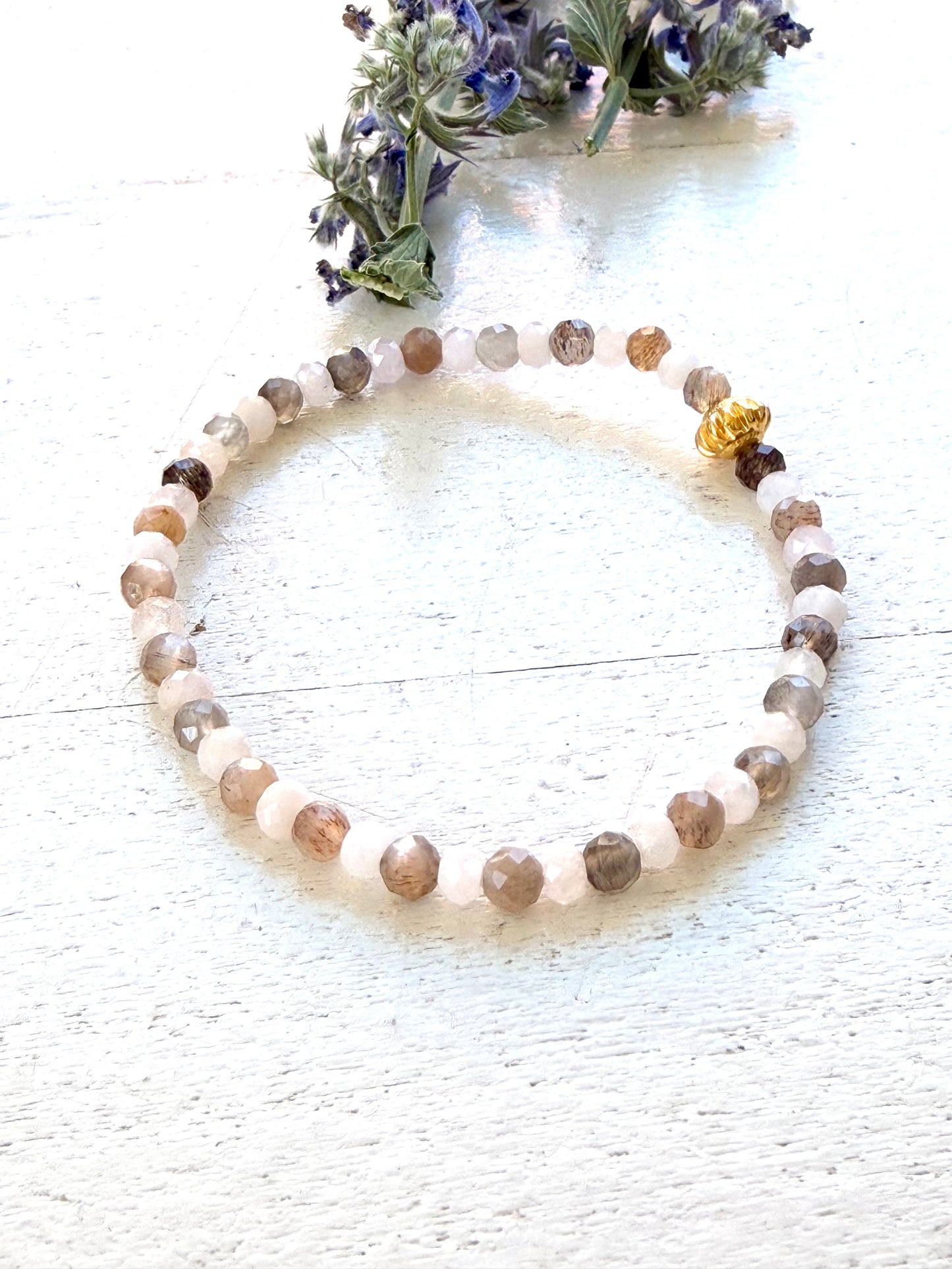 Rhiannon - Armband | Mondstein Morganit Kunzit Armband