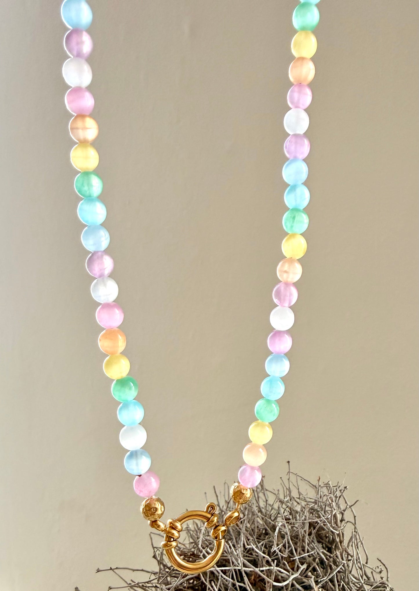 Selenit Choker „Aura Glow"