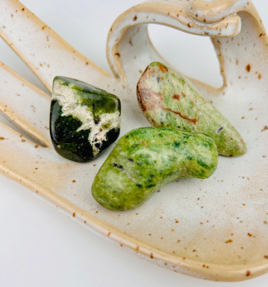 Pierre roulée en chrysoprase