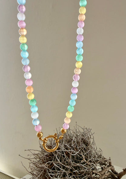 Selenit Choker „Aura Glow"