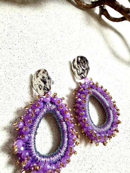 NOIRÉ – facettierte Statement-Ohrringe (Unikat)