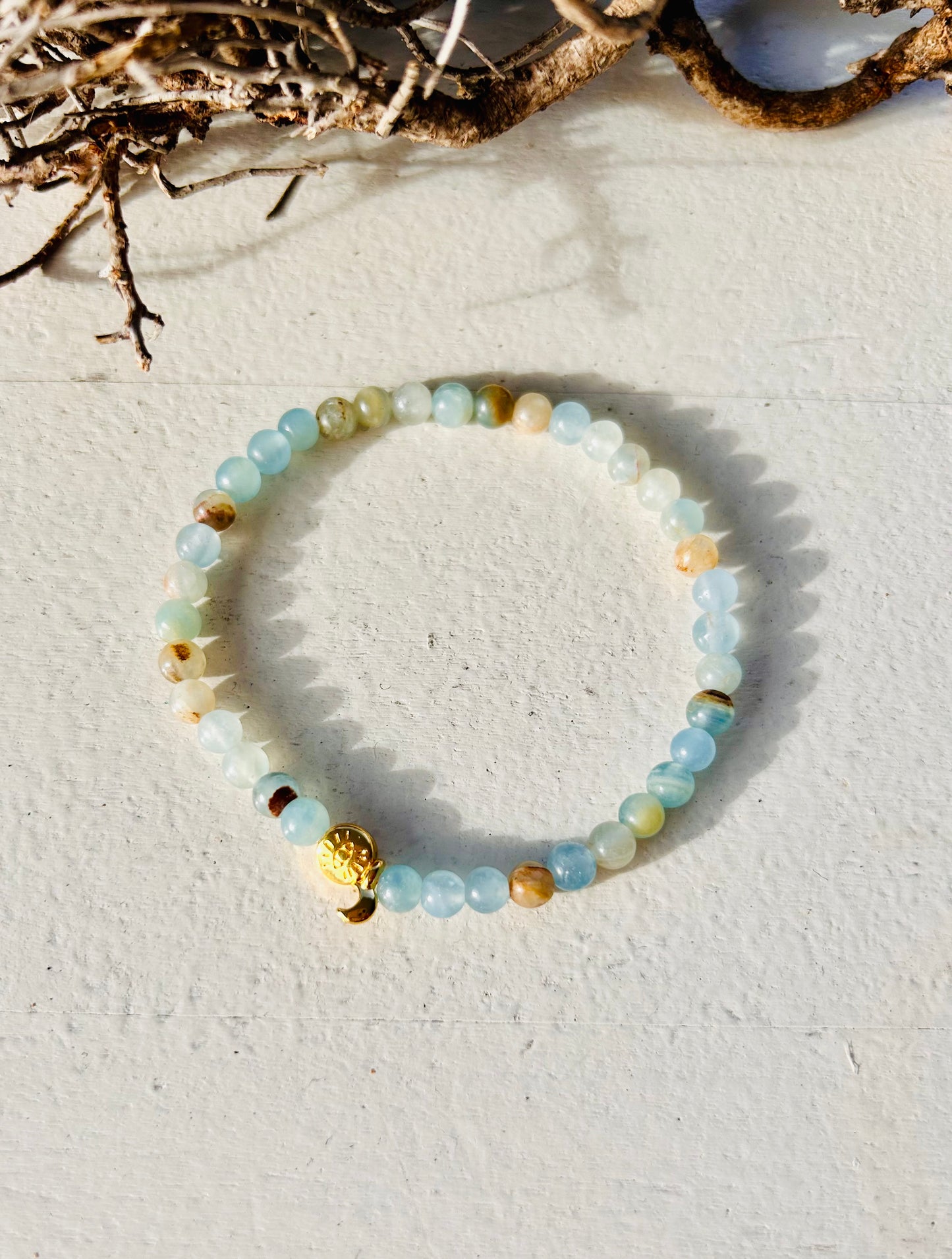 Bracelet Aragonite – Bleu et Marron