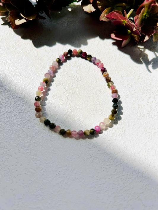 Bunter Turmalin – facettiertes Armband