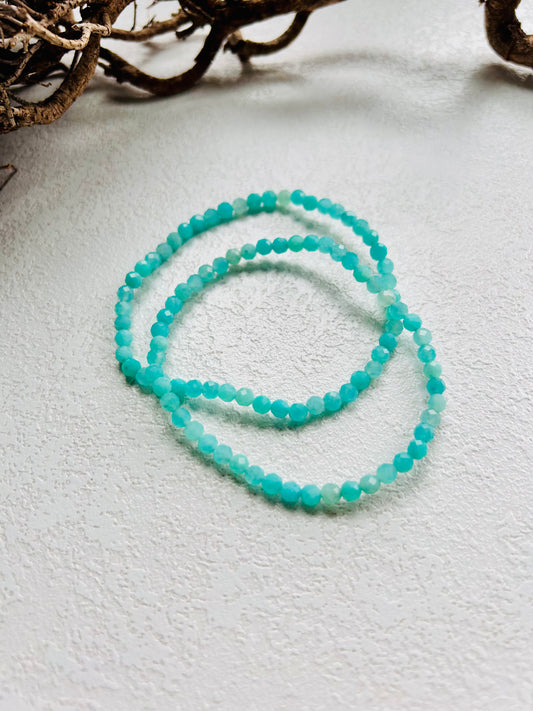 Bracelet Amazonite à facettes