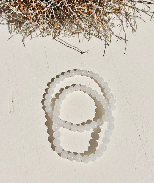 Bracelet en jade blanc