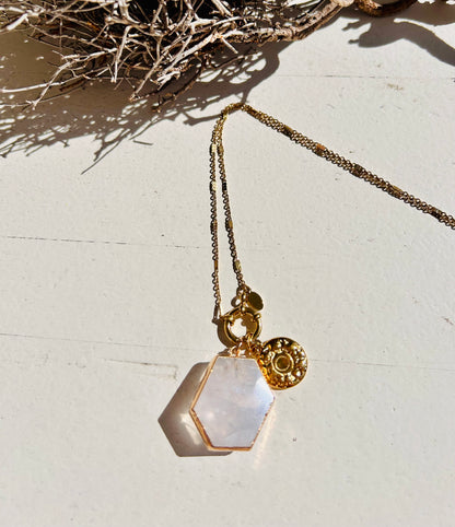 Collier Amulette de Clarté avec Cristal de Roche | Quartz Rose | Édition Limitée 