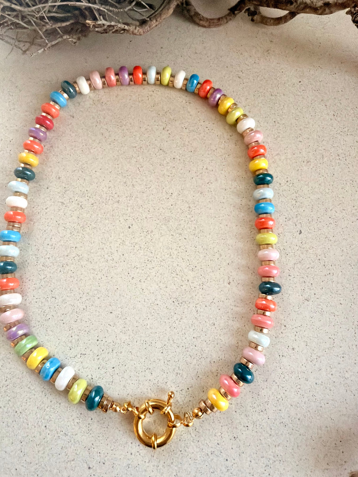 bunte Kette Layering