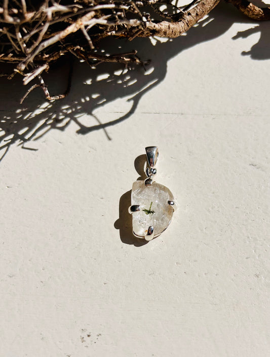 Quartz hollandite | Argent 925 | Pièce unique