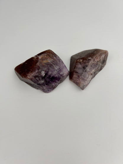 Pointe de quartz goethite (cacoxénite) 