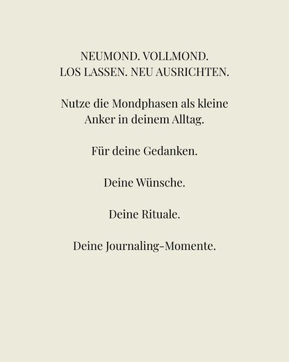 Moonsisters Mondkalender 2027 Deutsch – mit 3 Rohsteinen von HejLuna