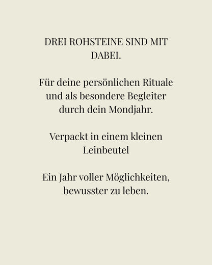 Moonsisters Mondkalender 2027 Deutsch – mit 3 Rohsteinen von HejLuna