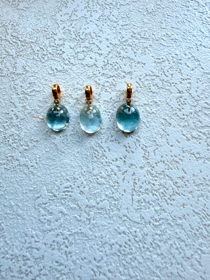Aquamarin Anhänger mit Zirkonia  – Zarter Edelstein-Schmuckstück