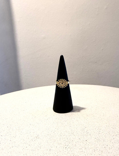 Mystic Eye Ring – Zirkonia · verstellbarer Edelstahlring