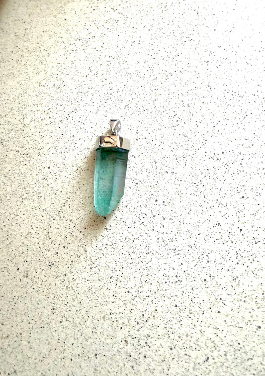 Aqua Aura · Anhänger Silber