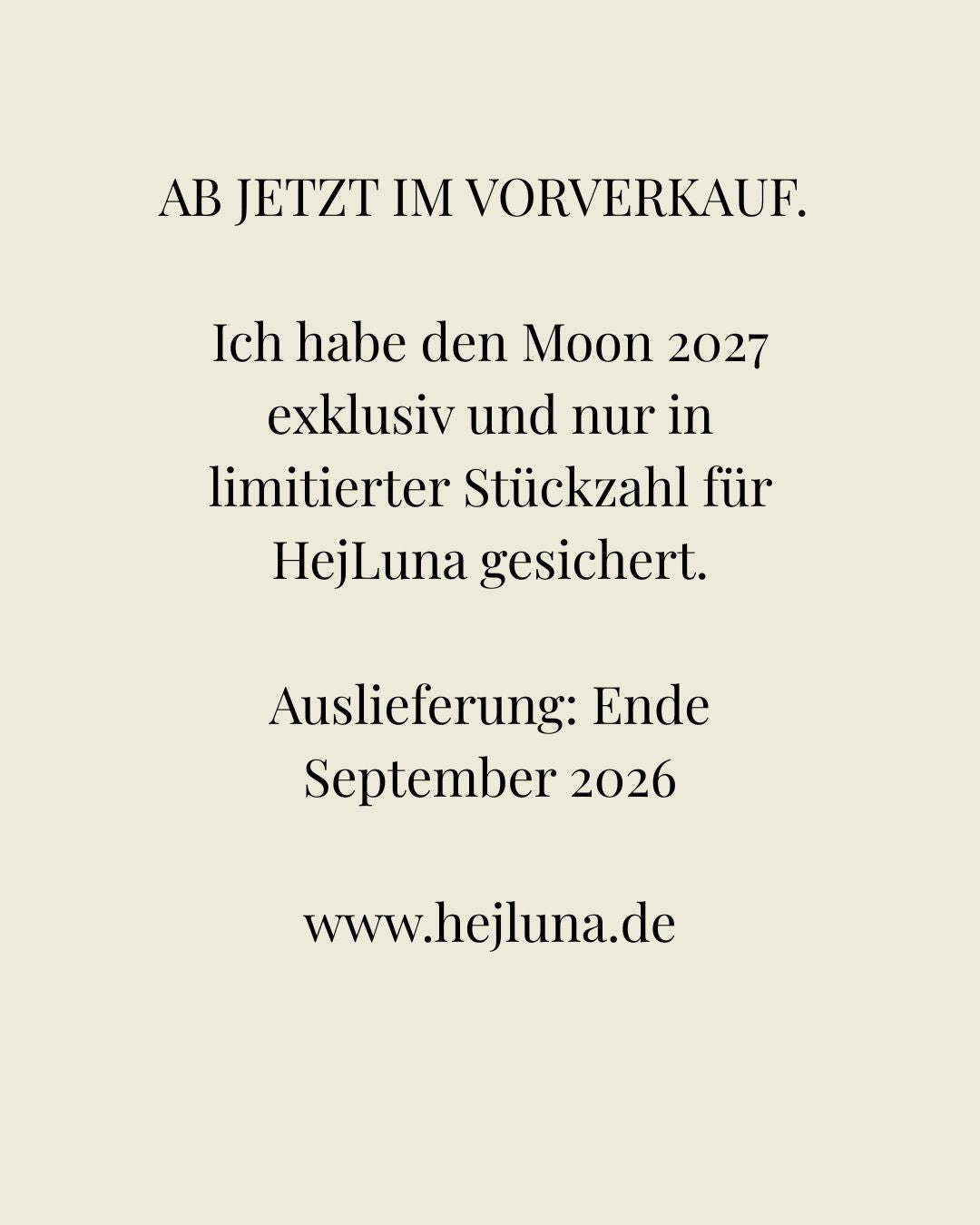 Moonsisters Mondkalender 2027 Deutsch – mit 3 Rohsteinen von HejLuna