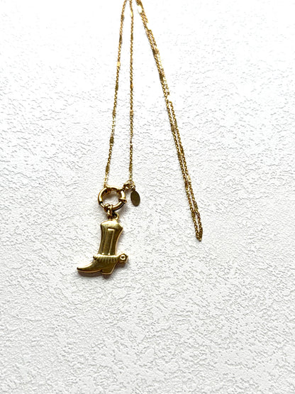 Ranch Girl Kette · inkl. Goldener Cowboy Stiefel Anhänger