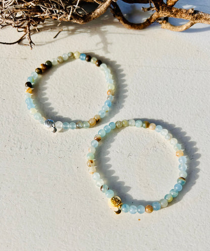 Bracelet Aragonite – Bleu et Marron