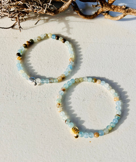 Bracelet Aragonite – Bleu et Marron