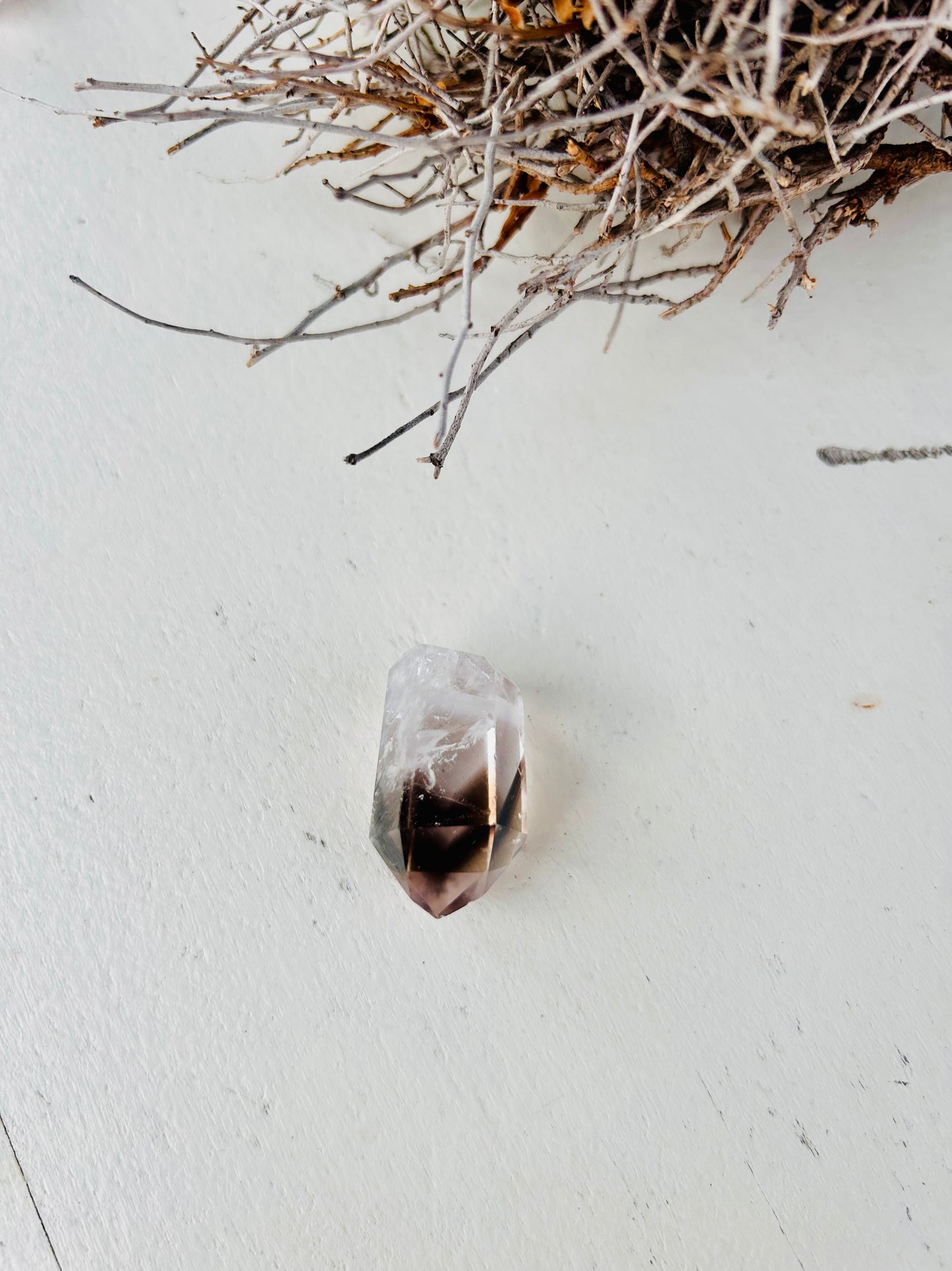 Cristaux de quartz fumé améthyste percés
