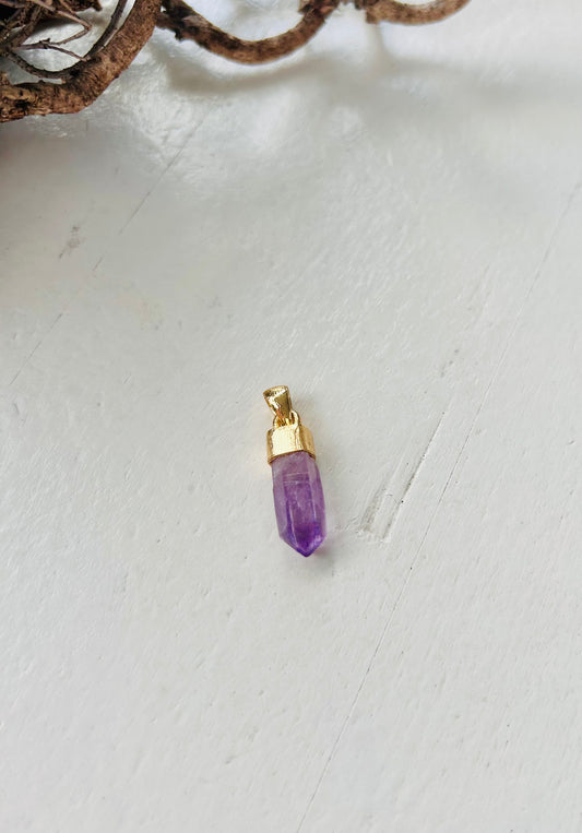 Amethystspitze Anhänger– 925 Silber vergoldet (limitiert)