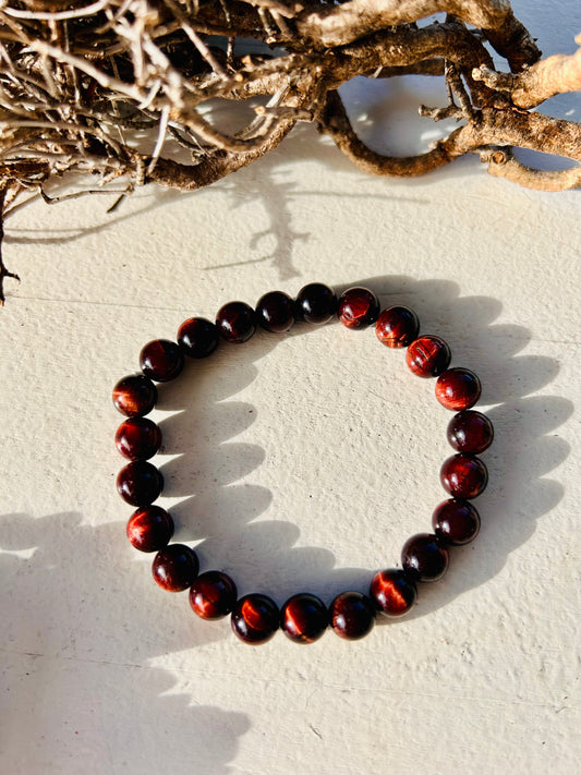 Bracelet Oeil de Tigre Rouge