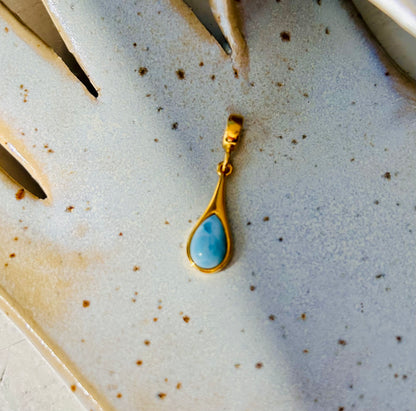 Larimar Anhänger Gold | Silber