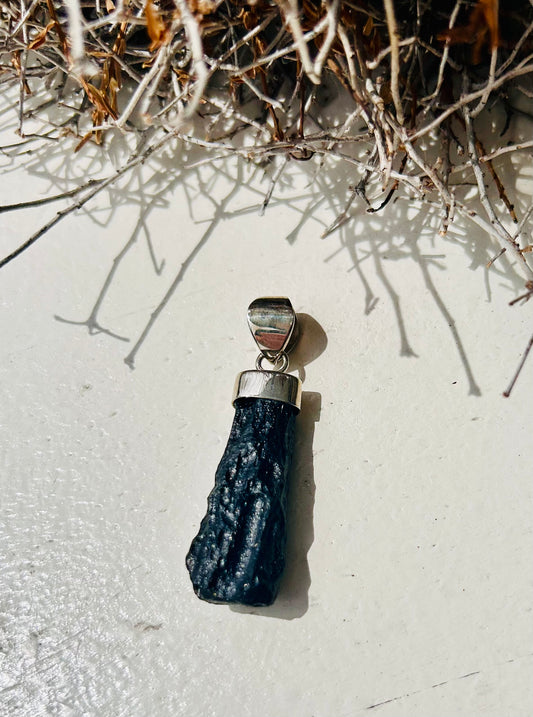 Pendentif en tectite | Argent