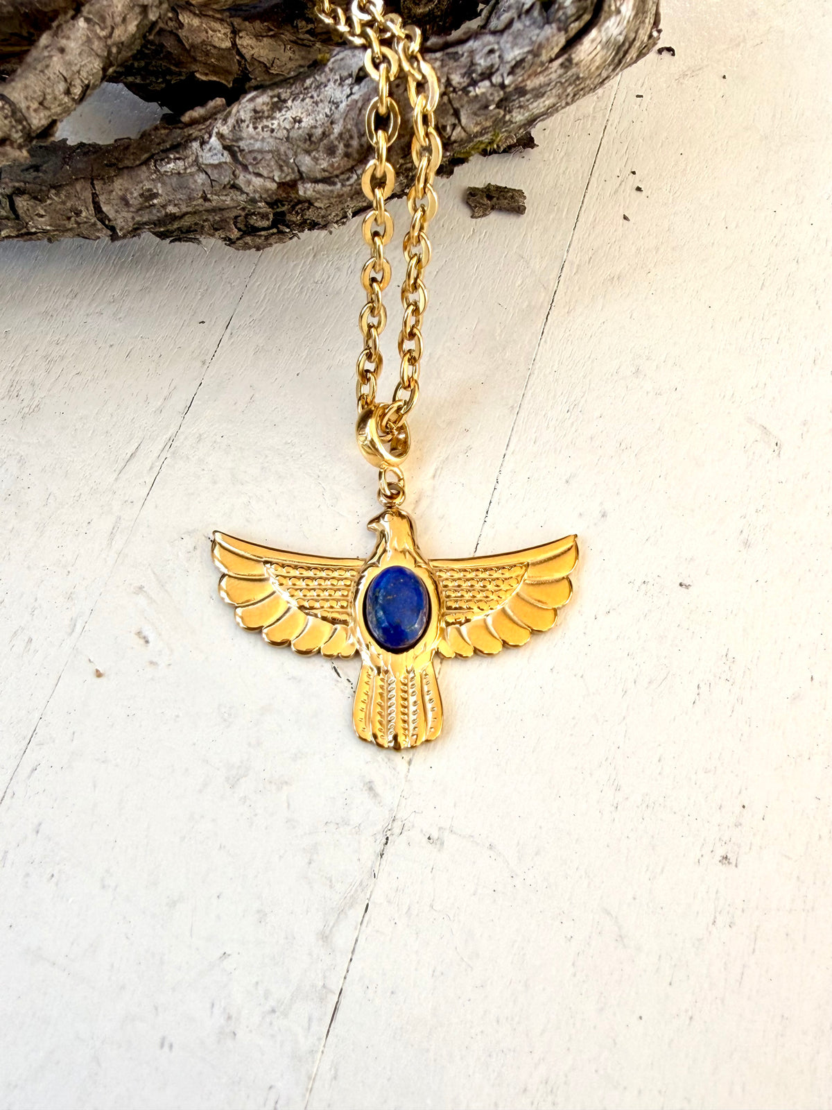 Royal Vision – Adler-Anhänger mit Lapislazuli