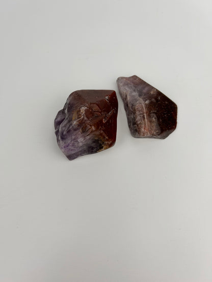 Pointe de quartz goethite (cacoxénite) 