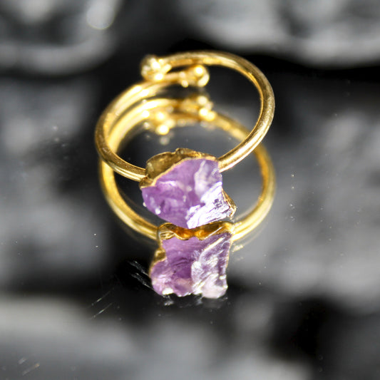Ring | Mondstein | Amethyst | Peridot | Bergristall