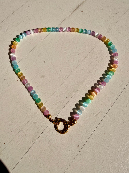 Selenit Choker „Aura Glow"