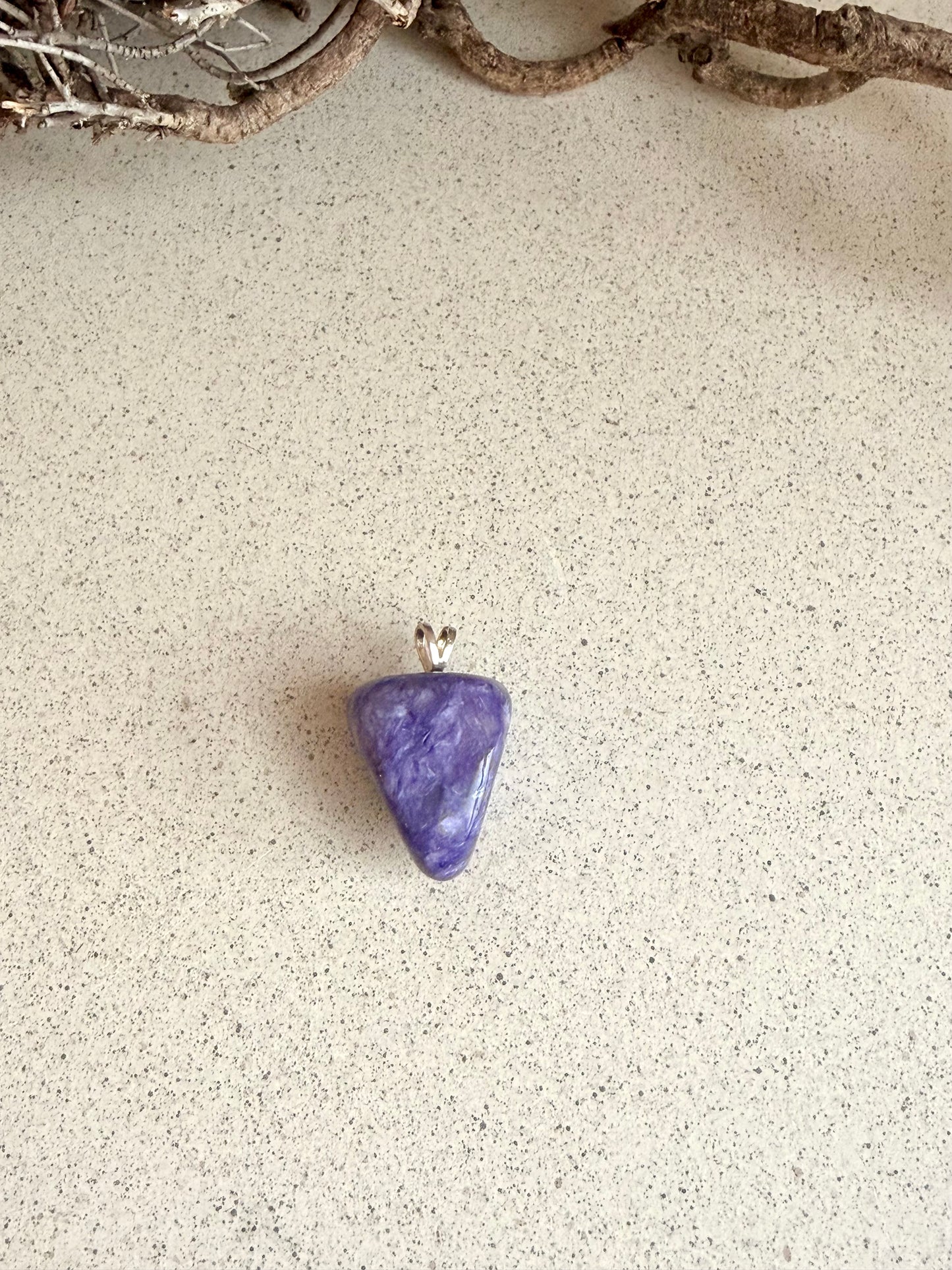Pendentif Charoite or | argent