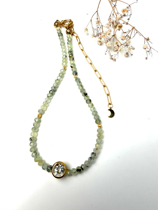 Sanctum · Prehnit & Prasolith Collier | Limited Edition