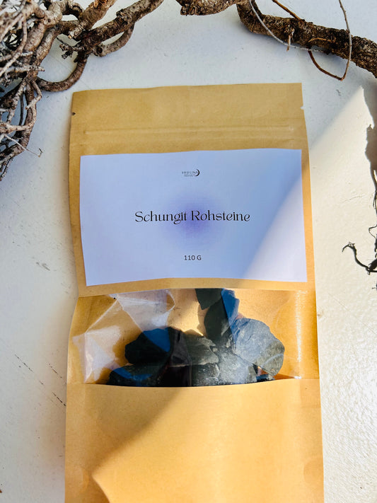 Ensemble de pierres brutes de shungite | Pierres d'eau