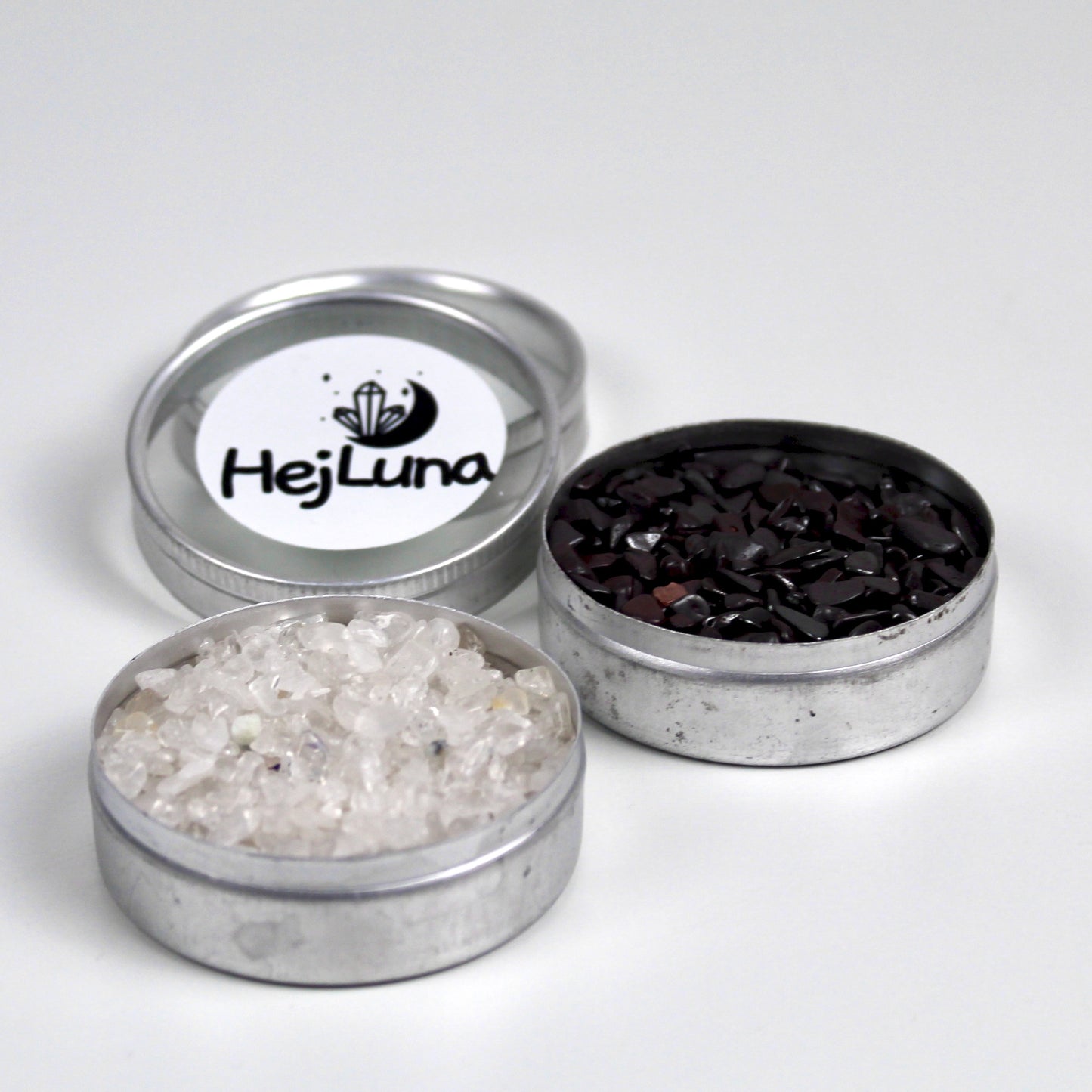 Ensemble de charge/décharge en hématite et cristal de roche