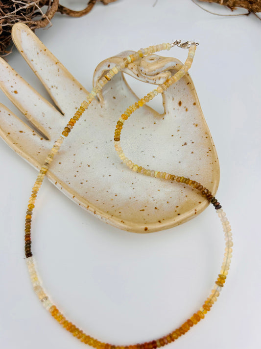 Collier bouton opale