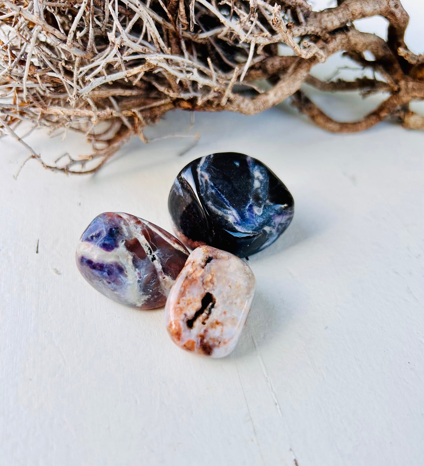 Opale fluorite - Pierre roulée Tiffany Stone