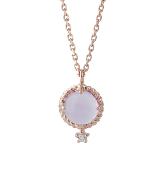 Collier en argent avec améthyste et topaze | Plaqué or