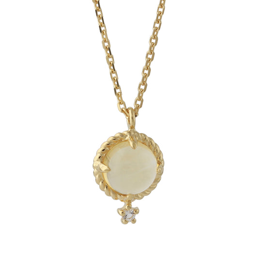 Collier en citrine et topaze avec pendentif