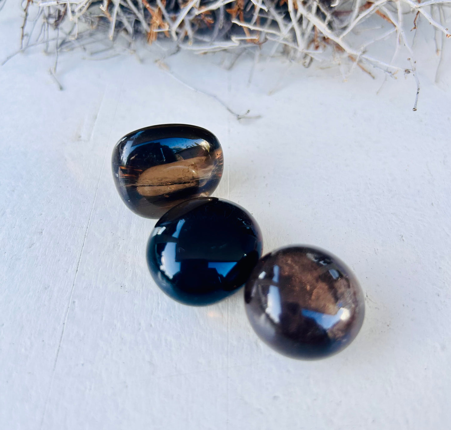 Pierre roulée en quartz fumé de qualité A 