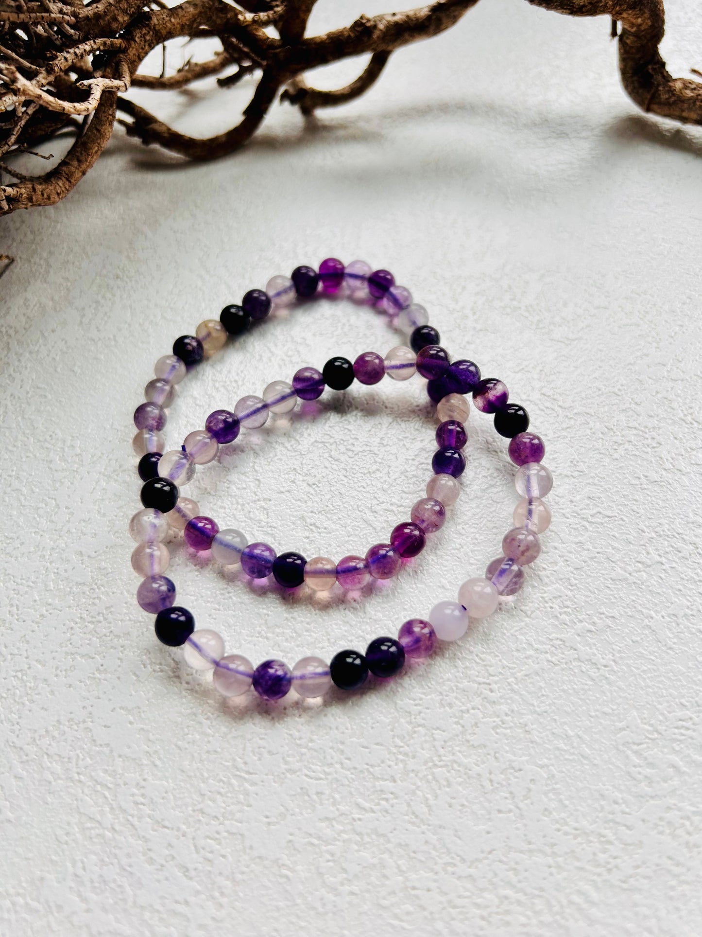 Bracelet en fluorite – violet