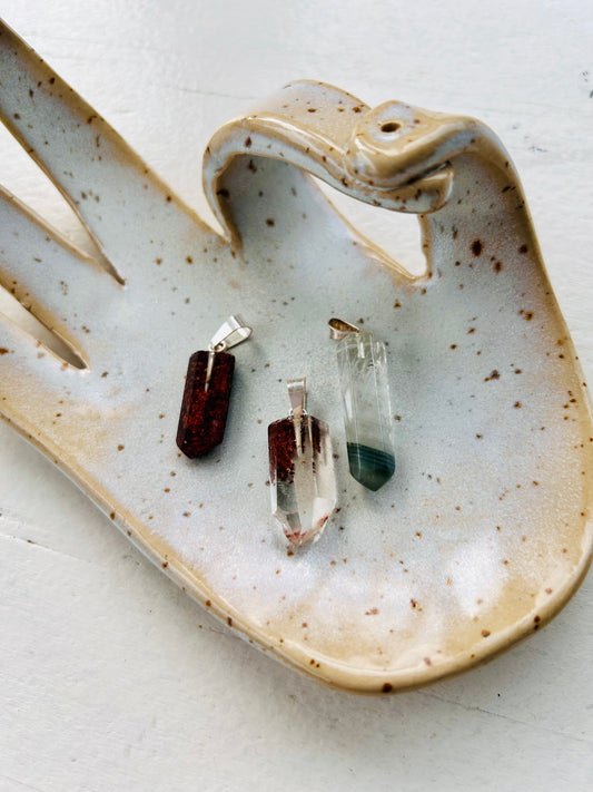 Lodolite | Pendentif en quartz de jardin