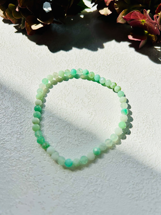 Chrysopras – facettiertes Armband