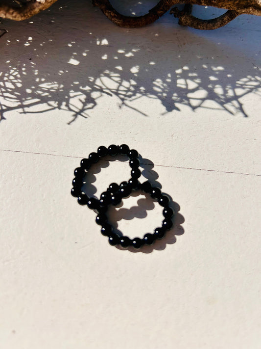 Bague perle sur élastique | différents types de pierres