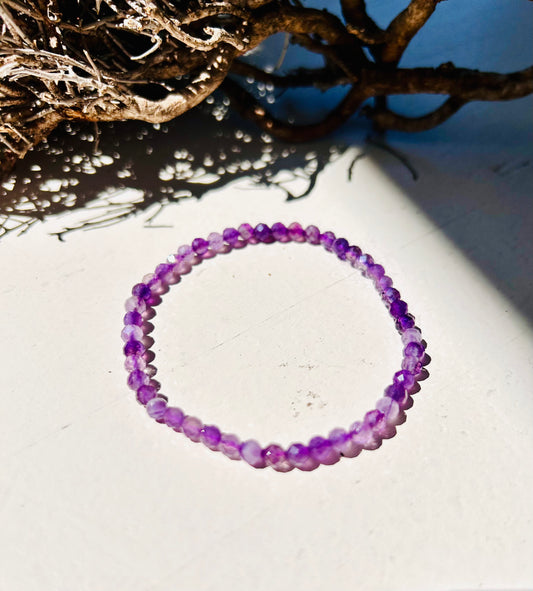 Bracelet améthyste facetté