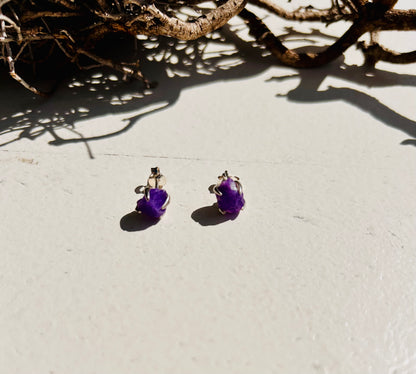 Boucles d'oreilles en hackmanite