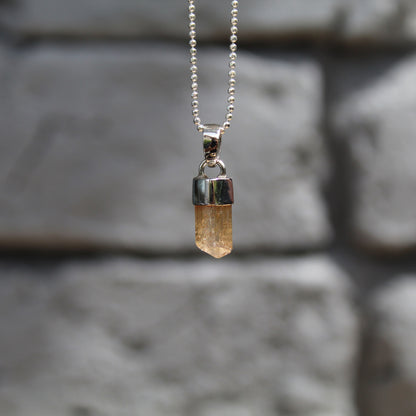 Topaze impériale | Pendentif en or et topaze