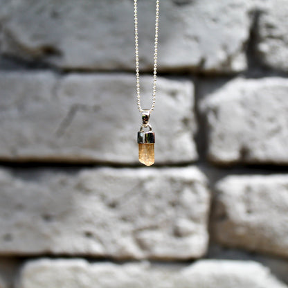 Topaze impériale | Pendentif en or et topaze